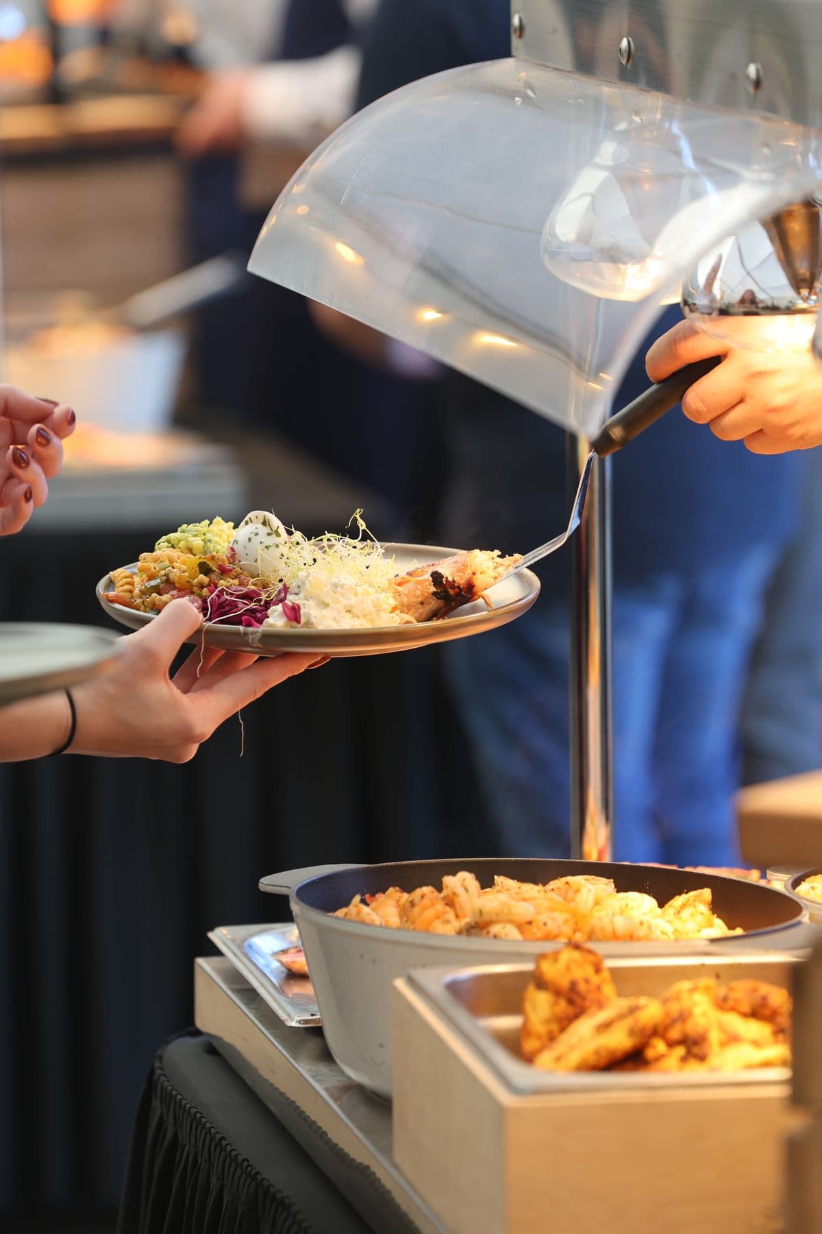 Dining at an Iron Guard Lodging workforce camp